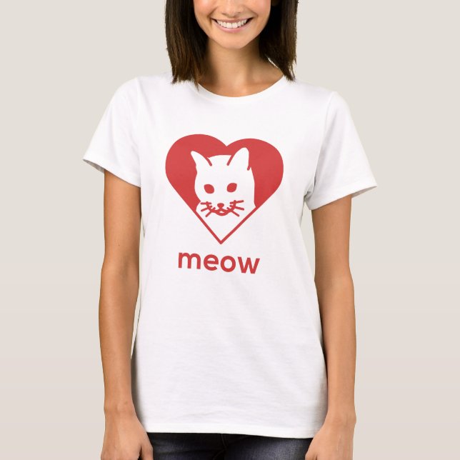 Camiseta meow HEART (Anverso)