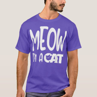 Camiseta Meow I'm A Cat Halloween Costume T-Shirt
