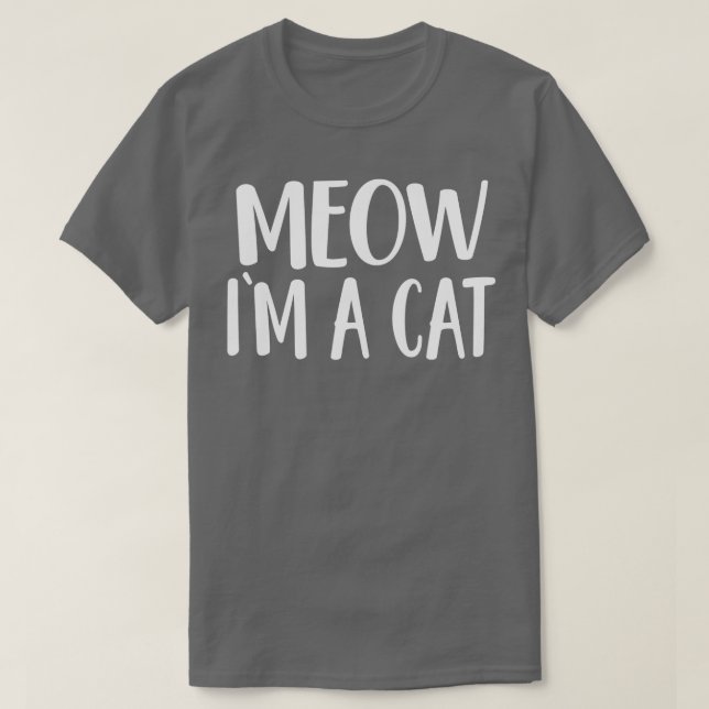 Camiseta Meow Im A CatHalloween Costume (Diseño del anverso)
