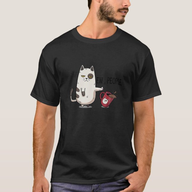 Camiseta Meow Kitty Ew People Black Cat Kitty Love Cat (Anverso)