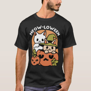 Camiseta Meow-Loween - Diseño festivo de gatos de Halloween
