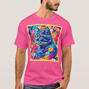 Camiseta Meow Maasterpieces: Arte Óptimo de pintura de gato