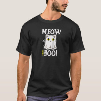 Camiseta Meow Me Refiero A Boo Gracioso Halloween Fantasma