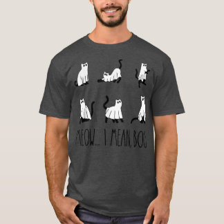 Camiseta Meow Me Refiero A Gato Fantasma Vibes Funny Hallo