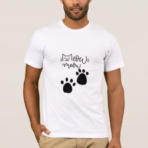 CAMISETA MEOW MEOW LOS AMANTES DEL CAT DISEÑAN