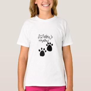 CAMISETA MEOW MEOW LOS AMANTES DEL CAT DISEÑAN