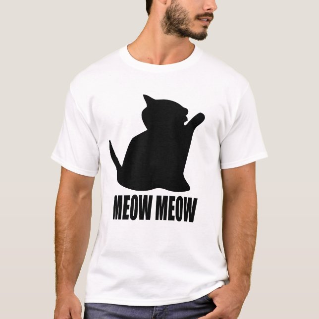 Camiseta Meow Meow para hombre (Anverso)