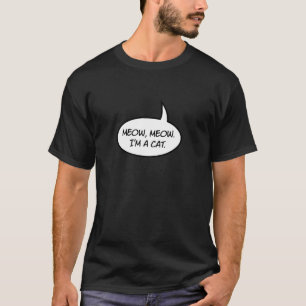 Camiseta Meow Meow Soy un disfraz de Halloween con globo de
