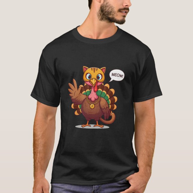 Camiseta Meow Meow Soy Una Turquía De Acción De Gracias De  (Anverso)