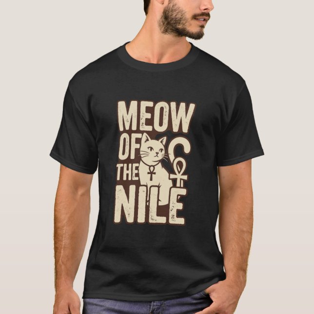 Camiseta Meow of the Nile – Ancient Egyptian Cat Aesthetic  (Anverso)