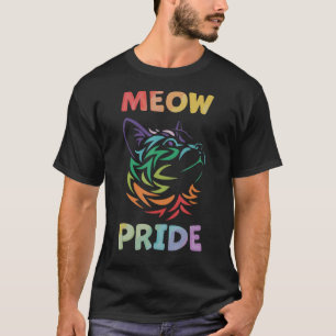 Camiseta MEOW Orgullo LGBTQ Igualdad Gato Papi Gato Arcoiri