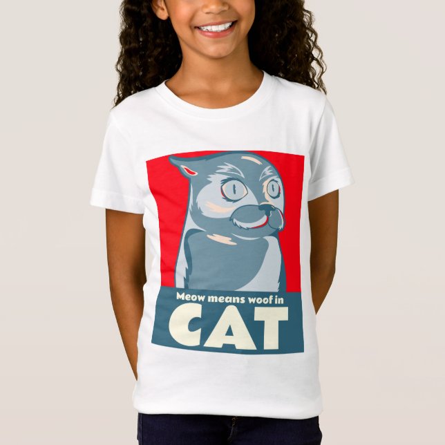 Camiseta Meow se refiere a woof in cat cita graciosa a T-Sh (Anverso)