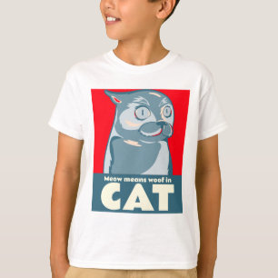 Camiseta Meow se refiere a woof in cat cita graciosa a T-Sh