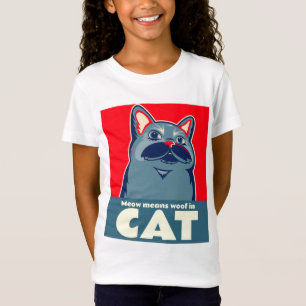 Camiseta Meow significa woof in cat graciosa cita linda T-S