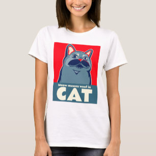 Camiseta Meow significa woof in cat graciosa cita linda T-S