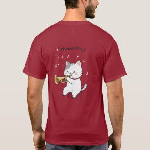 Camiseta Meow-stro Trompeta Gato – Lindo Músico de Jazz Fel