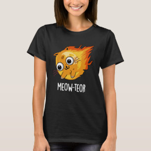 Camiseta Meow-teor Funny Meteor Pun Dark BG