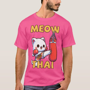 Camiseta Meow Thai Muay Thai Gato Boxeo Tailandés Para Muay