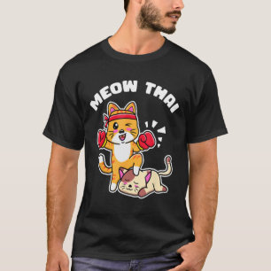 Camiseta Meow Thai Thaiboxing Gato Gatito Artes Marciales 1
