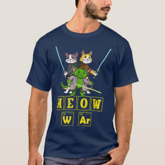 Camiseta Meow Wars Funny Cat Wars 
