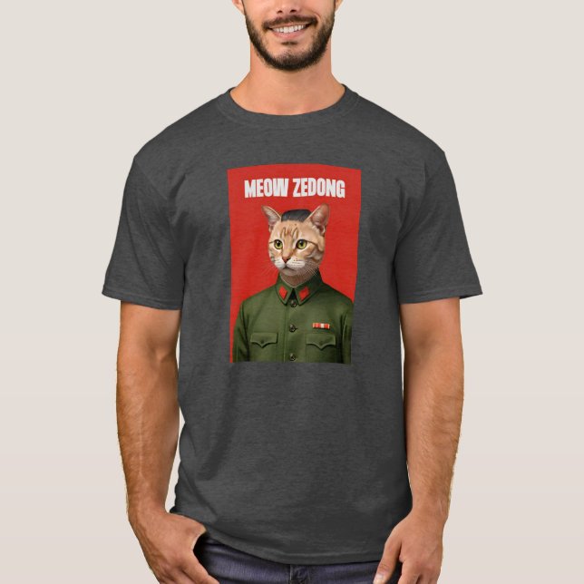 Camiseta Meow Zedong - Humor (Anverso)
