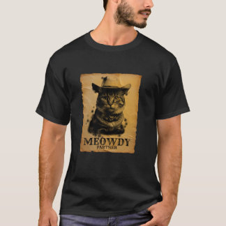 Camiseta Meowboy Cowboy Cat Gracioso Sarcástico Pun Western