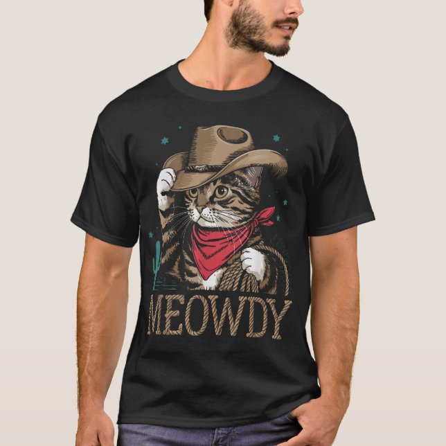 Camiseta Meowboy Cowboy Western Country Pun Women (Anverso)