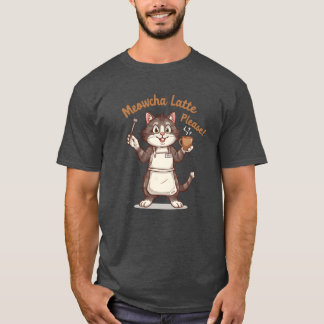 Camiseta Meowcha Latte Por Favor Gato Hipster Barista Dibuj