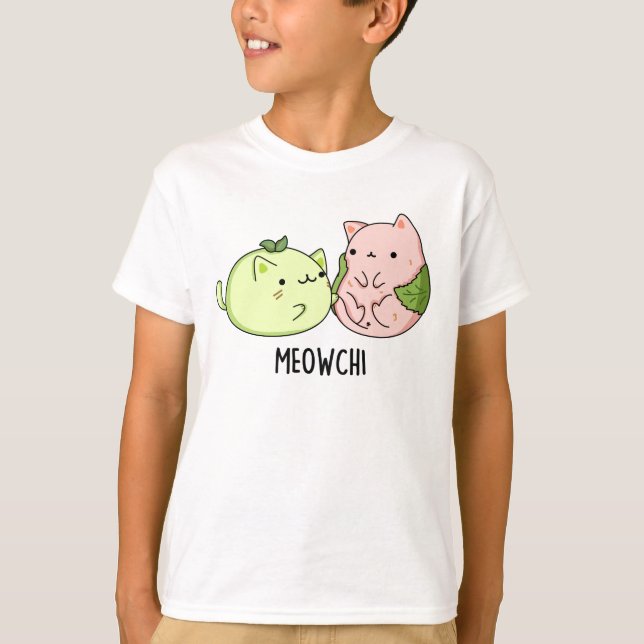 Camiseta Meowchi Funny Mochi Pun (Anverso)