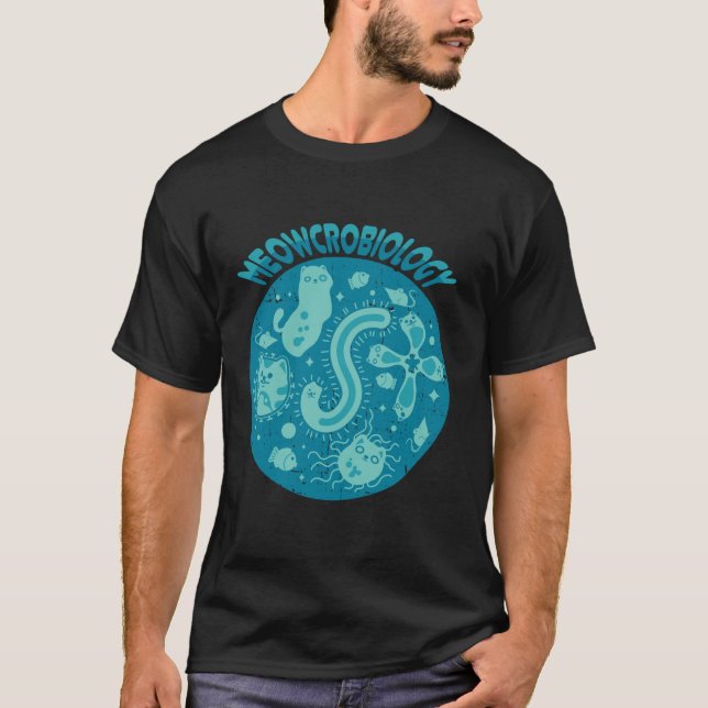 Camiseta Meowcrobiología Ciencia Gato (Anverso)