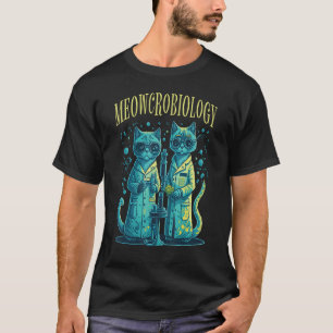 Camiseta Meowcrobiología Gato Meow Microbiología Ciencia Ba