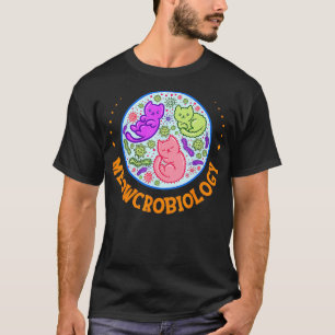 Camiseta Meowcrobiología Microbiología de Gatos Biología Ca