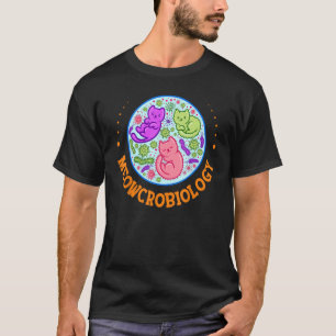 Camiseta Meowcrobiología Microbiología de Gatos Biología Ca