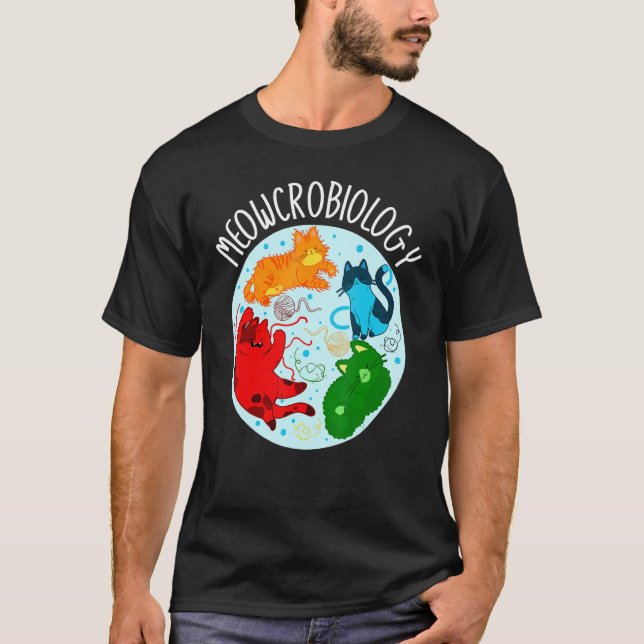 Camiseta Meowcrobiology Microbiology Science Bacteriology C (Anverso)