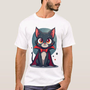 Camiseta Meowcula Gato Divertido Vampiro Drácula Halloween