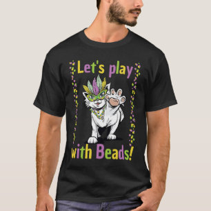 Camiseta Meowdi Gras Juguemos con cuentas Gato Este es mi M