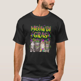 Camiseta Meowdi Gras Mardi Gras Traje Para Gatos Gente De K