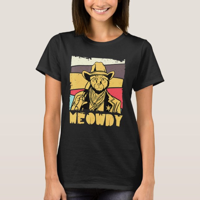Camiseta Meowdy Ca Texas Western Ca Meowdy Cat (Anverso)
