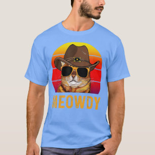 Camiseta Meowdy Cat Funny Mashup Between Meow and Howdy  (3