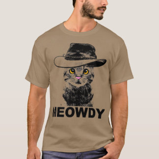 Camiseta Meowdy Cat Funny Mashup entre Meow y Howdy (1
