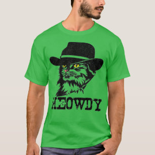 Camiseta Meowdy Cat Funny Mashup entre Meow y Howdy (1