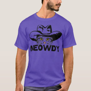 Camiseta Meowdy Cat Funny Mashup entre Meow y Howdy (2