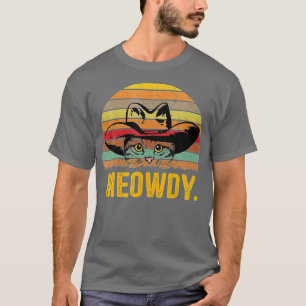 Camiseta Meowdy Cat Funny Mashup entre Meow y Howdy (3