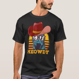 Camiseta Meowdy Cat Meme que coincide con Meow y Howdy Coun