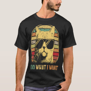 Camiseta Meowdy Cat Vintage 70s Hago lo que quiero gato