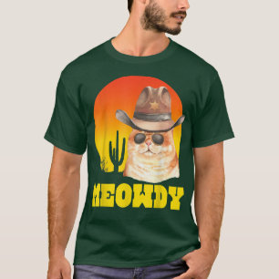 Camiseta Meowdy Funny Country Music Aburrido Gato Gorra Cow