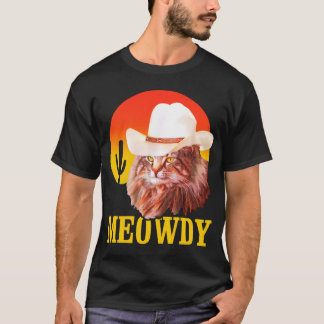Camiseta Meowdy - Funny Country Music Cat Cowboy Gorra