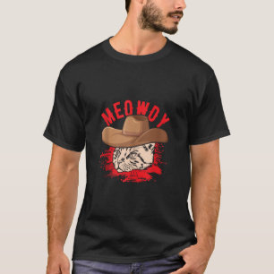 Camiseta Meowdy Funny Mashup Entre Meow Y Howdy Cat Mem