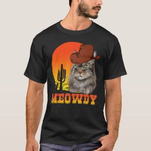Camiseta Meowdy Funny Meow Howdy Cat Meme Para Gato, Padre,
