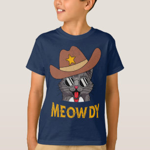 Camiseta ¡Meowdy! Gato de un país gracioso vestido con un r